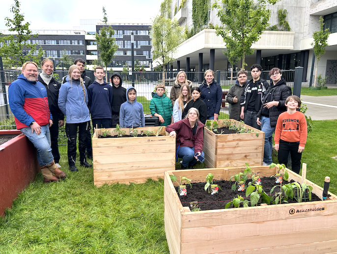 Frisches Gemüse in der Schule
